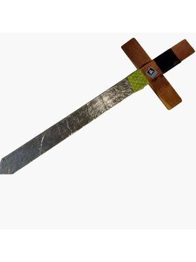 Wooden Sword Handmade Halloween Pirate Knight Costume Prop Primitive Rustic